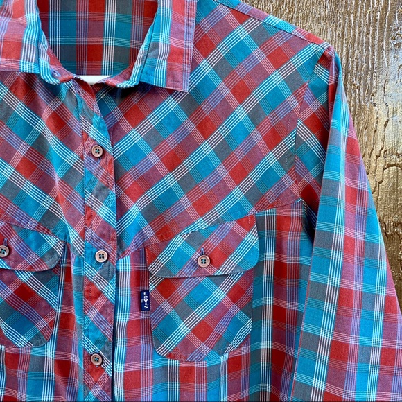 Vintage Levi’s Western Plaid Buttonup Shirt Medium - Picture 4 of 10